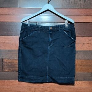 a.n.a Dark Navy Blue Denim Mini Skirt